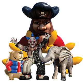 Giant inflatable character displays